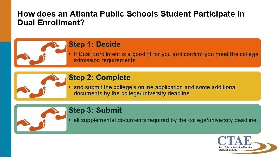 How does an Atlanta Public Schools Student Participate in Dual Enrollment? Step 1: Decide