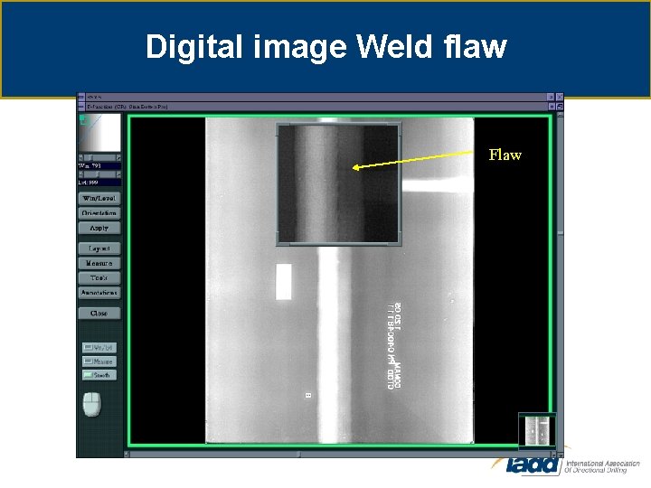 Digital image Weld flaw Flaw 