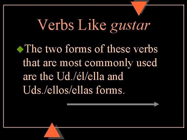 Verbs Like gustar u. The two forms of these verbs that are most commonly