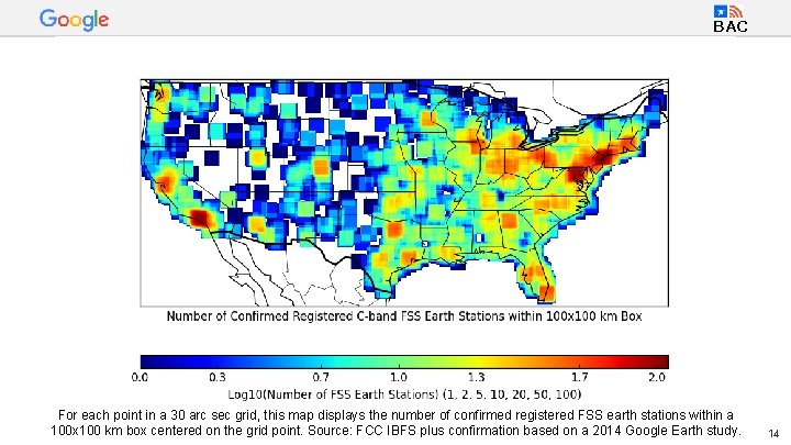 BAC For each point in a 30 arc sec grid, this map displays the