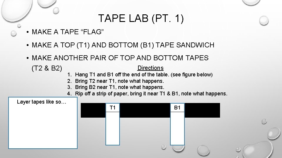 TAPE LAB (PT. 1) • MAKE A TAPE “FLAG” • MAKE A TOP (T