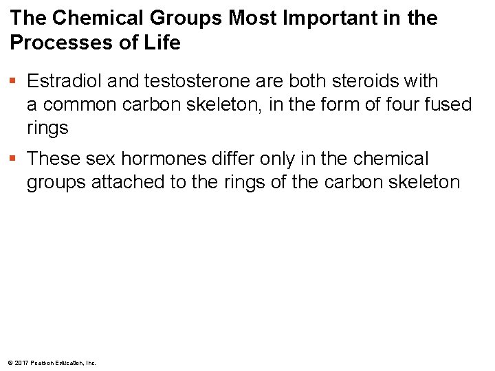 The Chemical Groups Most Important in the Processes of Life § Estradiol and testosterone