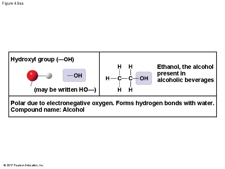 Figure 4. 9 aa Hydroxyl group (—OH) Ethanol, the alcohol present in alcoholic beverages