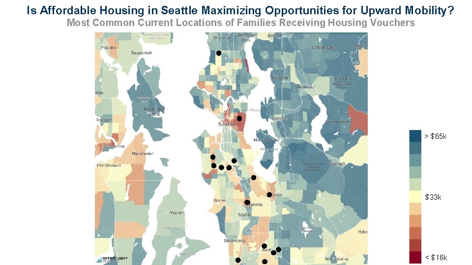 Is Affordable Housing in Seattle Maximizing Opportunities for Upward Mobility? Most Common Current Locations