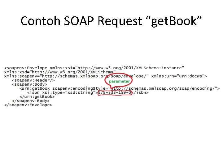 Contoh SOAP Request “get. Book” 