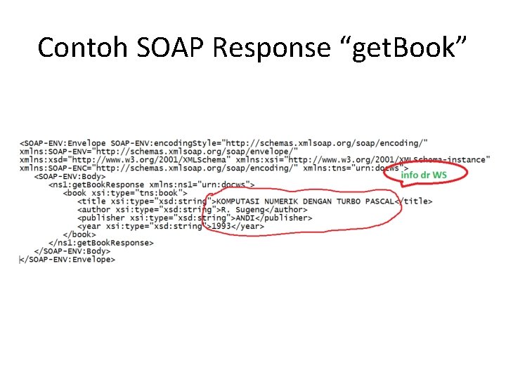 Contoh SOAP Response “get. Book” 