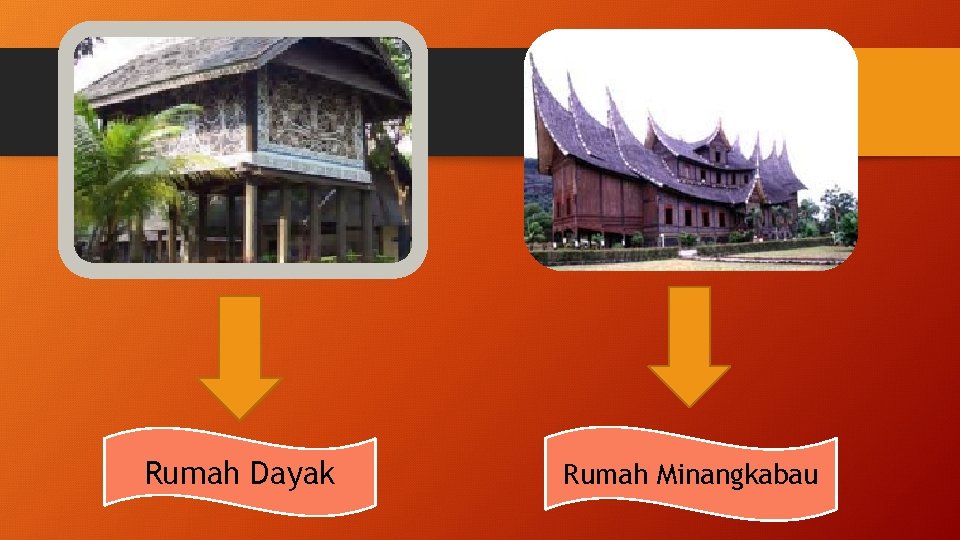 Rumah Dayak Rumah Minangkabau 