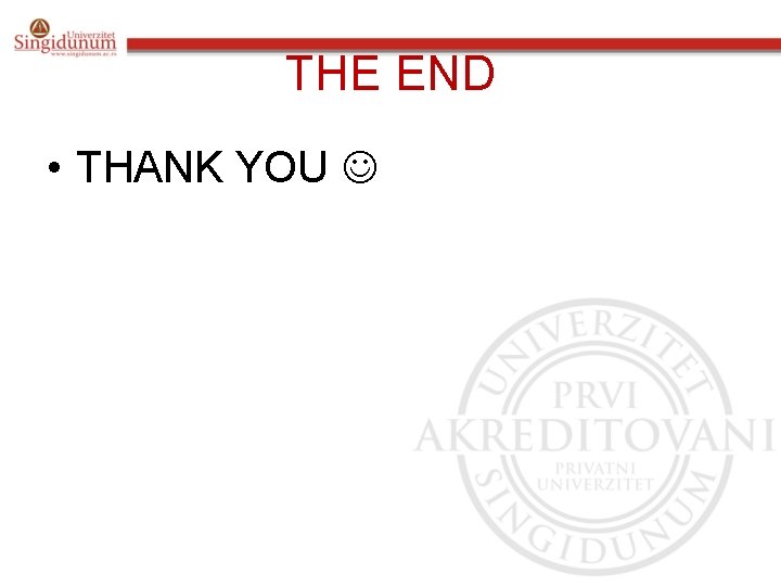 THE END • THANK YOU 