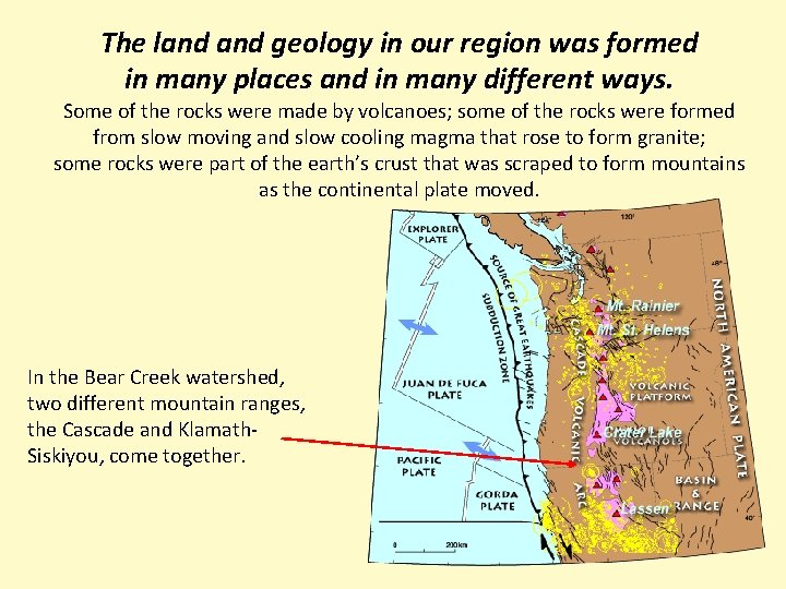 The land geology in our region was formed in many places and in many