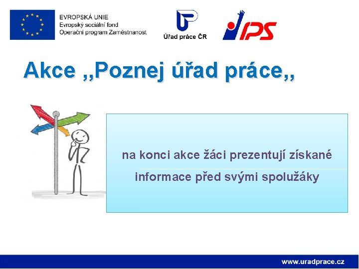 Akce , , Poznej úřad práce, , na konci akce žáci prezentují získané informace