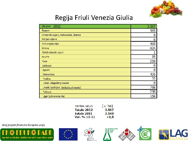 Regija Friuli Venezia Giulia Ovaj projekt financira Europska unija 