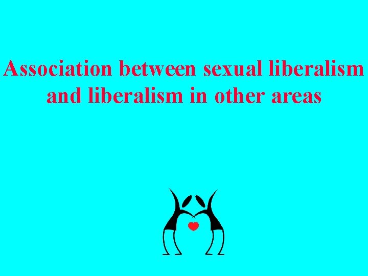 Association between sexual liberalism and liberalism in other areas 