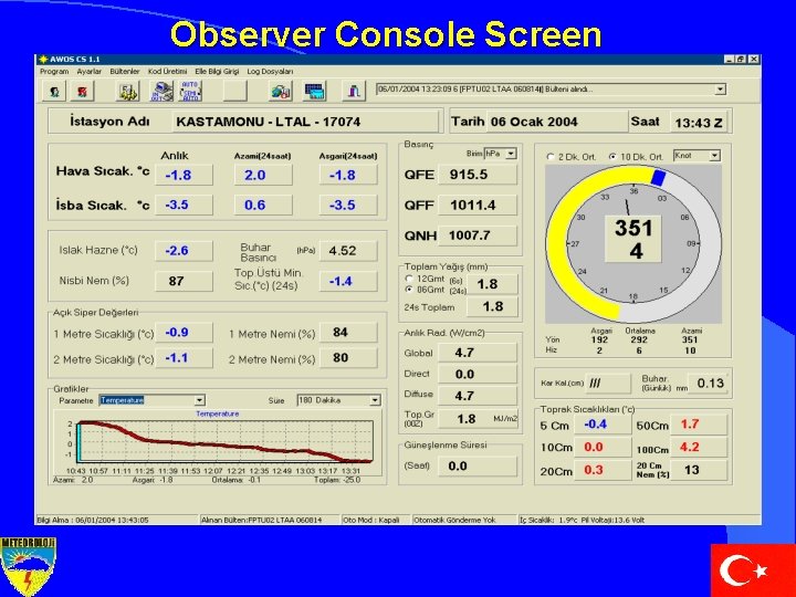 Observer Console Screen 