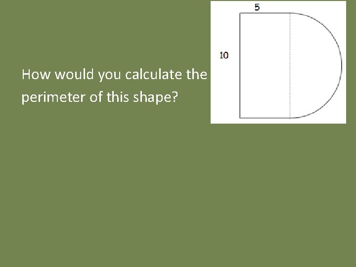 How would you calculate the perimeter of this shape? 