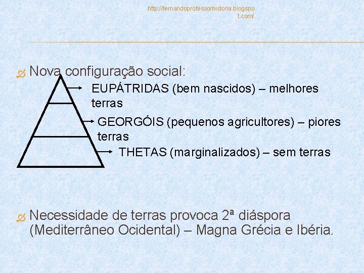 http: //fernandoprofessorhistoria. blogspo t. com/ Nova configuração social: EUPÁTRIDAS (bem nascidos) – melhores terras