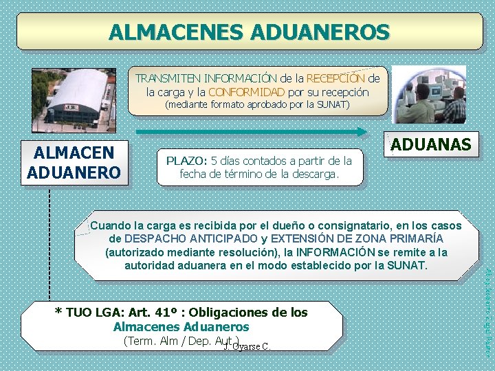 ALMACENES ADUANEROS TRANSMITEN INFORMACIÓN de la RECEPCIÓN de la carga y la CONFORMIDAD por