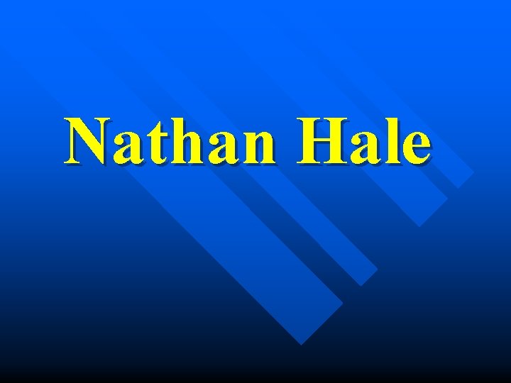 Nathan Hale 
