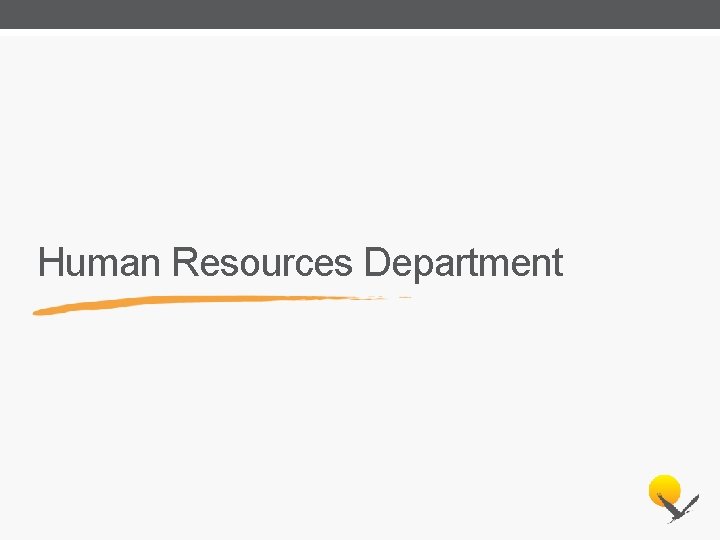 Human Resources Department 