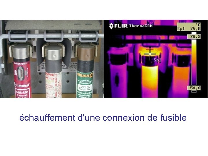 échauffement d'une connexion de fusible 