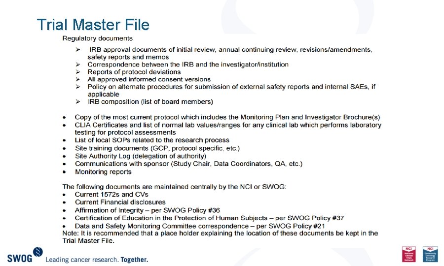Trial Master File 