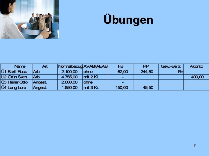 Übungen 19 