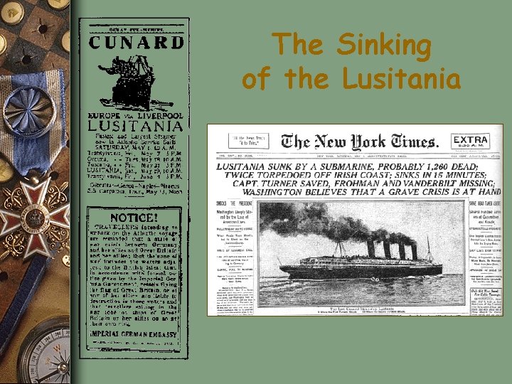 The Sinking of the Lusitania 