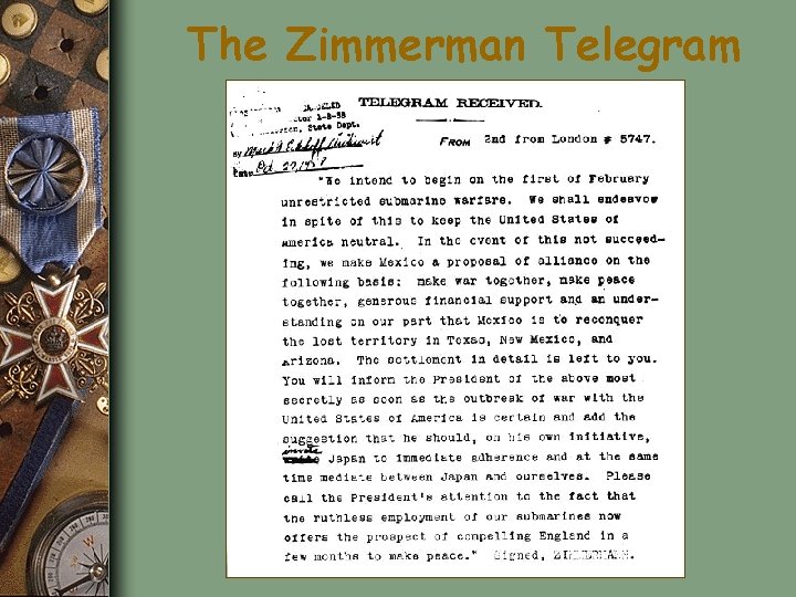 The Zimmerman Telegram 