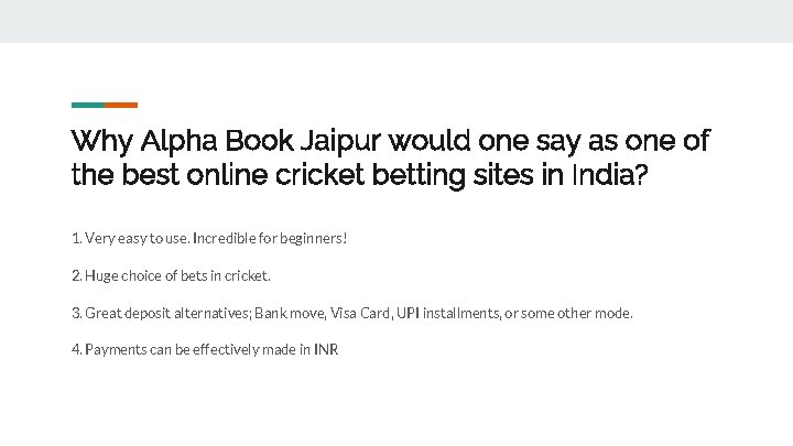 Why Alpha Book Jaipur would one say as one of the best online cricket