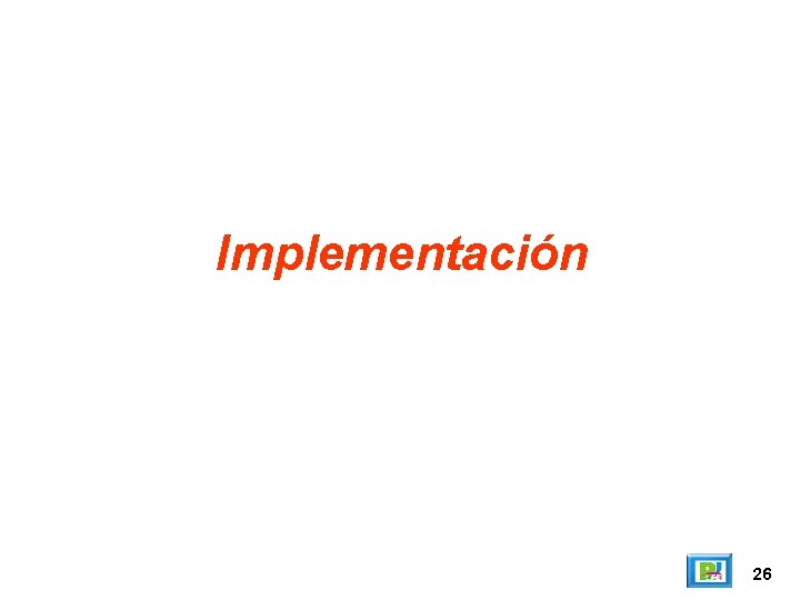 Implementación 26 