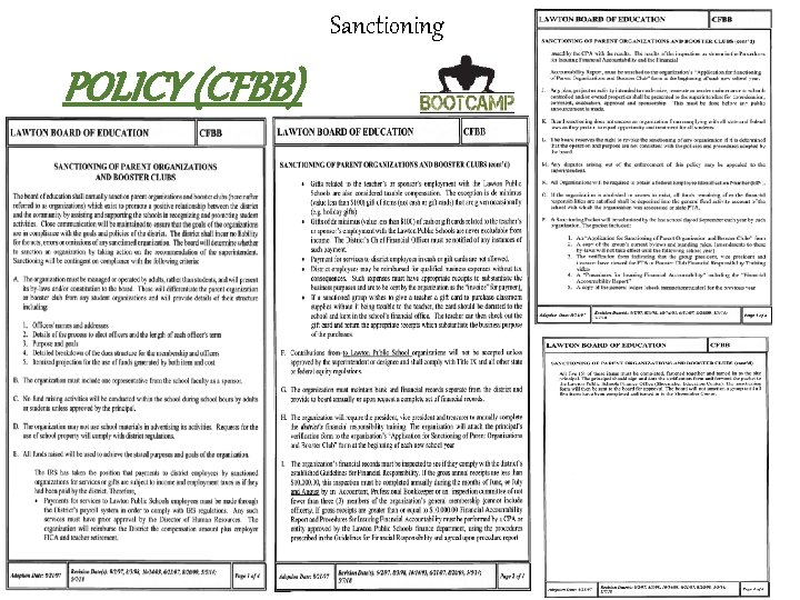 Sanctioning POLICY (CFBB) 