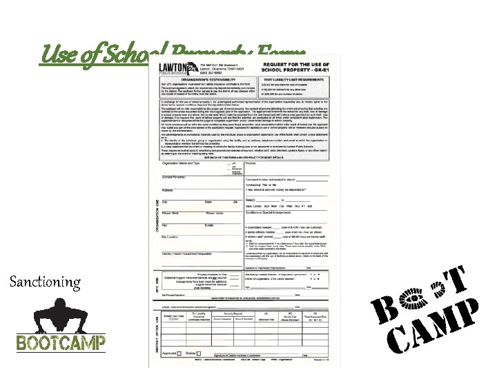 Use of School Property Form Sanctioning 