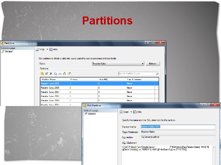 Partitions 