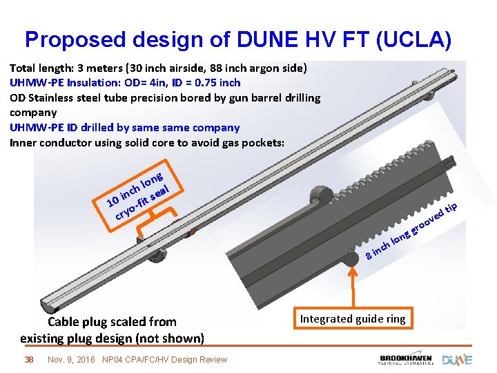 Proposed design of DUNE HV FT (UCLA) Total length: 3 meters (30 inch airside,
