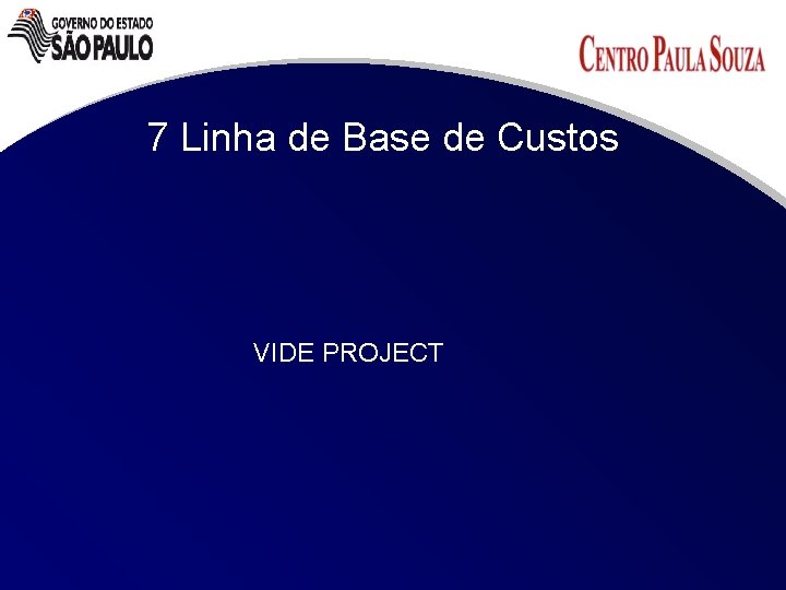 7 Linha de Base de Custos VIDE PROJECT 