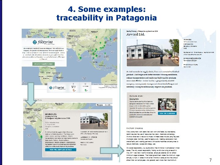 4. Some examples: traceability in Patagonia 7 