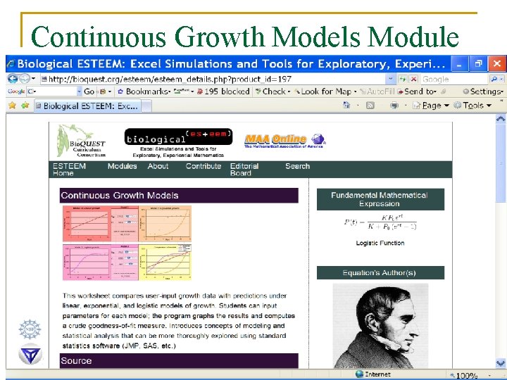 Continuous Growth Models Module 