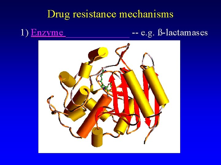 Drug resistance mechanisms 1) Enzyme _______ -- e. g. ß-lactamases 