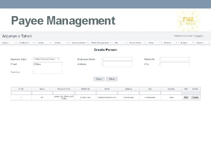 Payee Management 