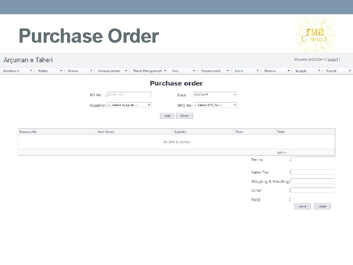 Purchase Order 