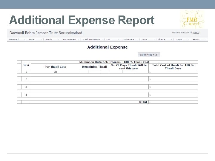 Additional Expense Report 