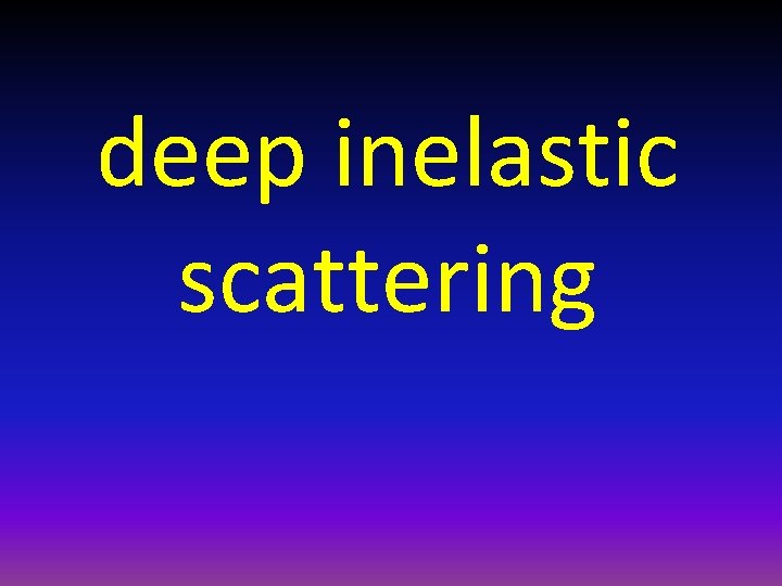 deep inelastic scattering 