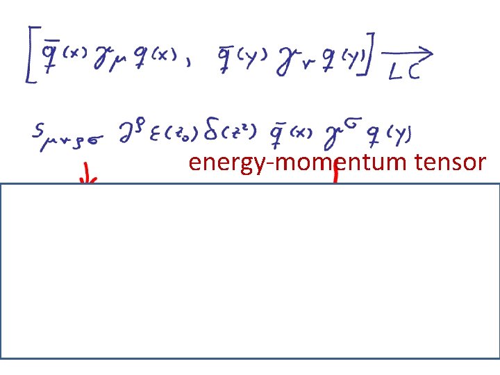 energy-momentum tensor 