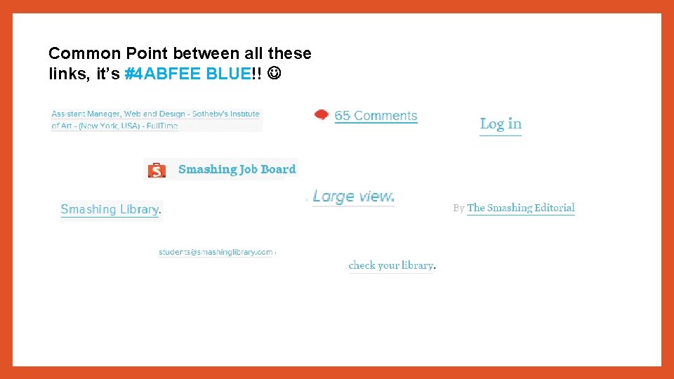 Common Point between all these links, it’s #4 ABFEE BLUE!! 