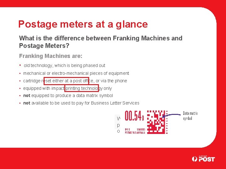 Postage meters at a glance What is the difference between Franking Machines and Postage