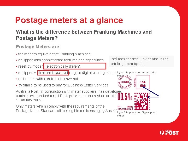 Postage meters at a glance What is the difference between Franking Machines and Postage