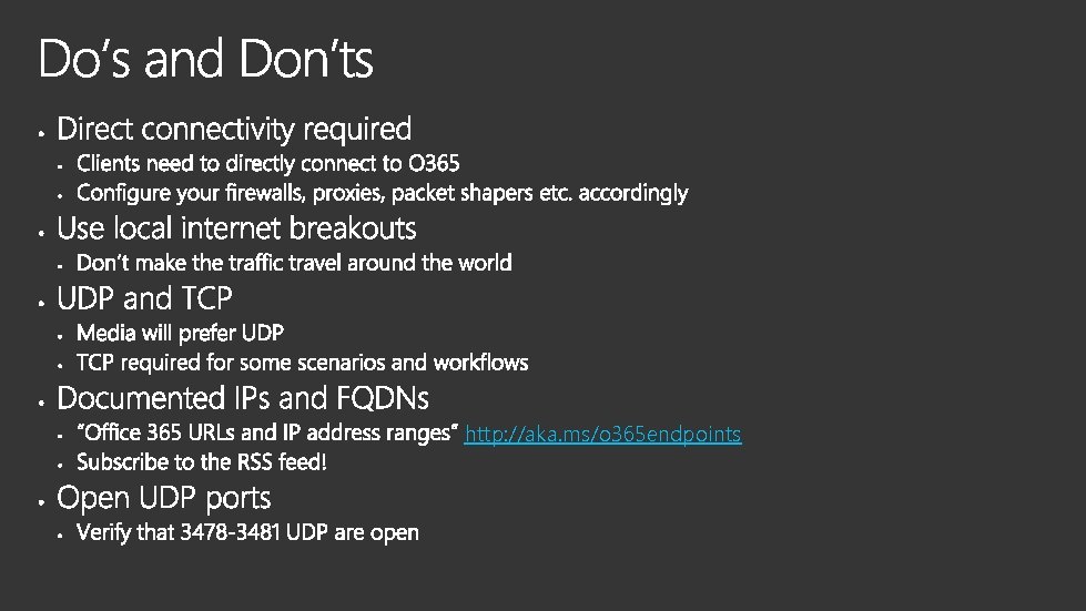 http: //aka. ms/o 365 endpoints 
