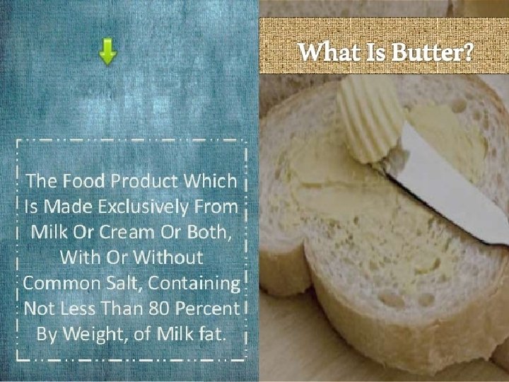 Class Lecture Butter Definition Legal standards Dr Sanjeev