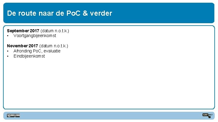 De route naar de Po. C & verder September 2017 (datum n. o. t.
