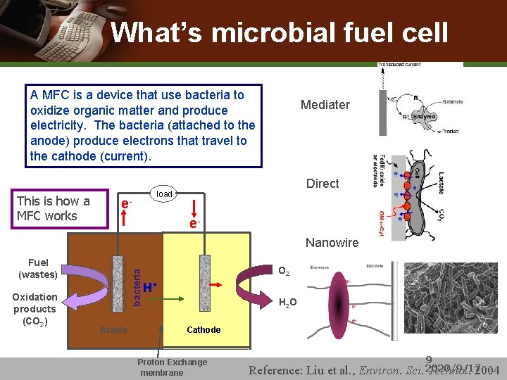 What’s microbial fuel cell A MFC is a device that use bacteria to oxidize