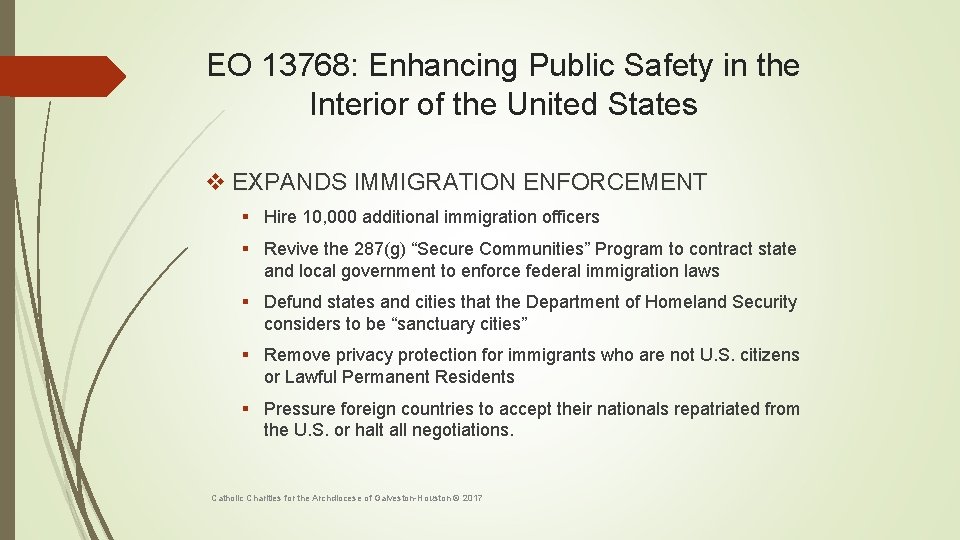 EO 13768: Enhancing Public Safety in the Interior of the United States v EXPANDS